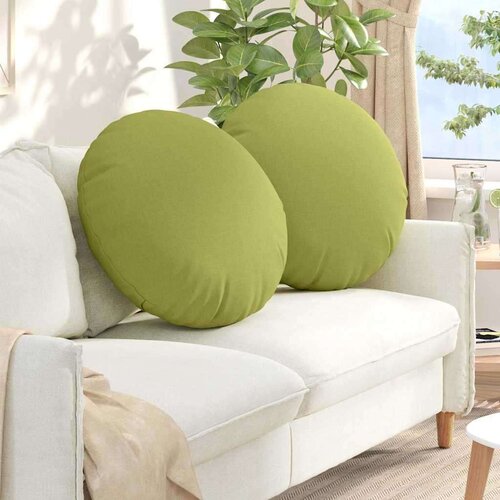 vidaXL Jastučići za sjedenje 2 pcs Svijetlo zelena Ø80 x 29 cm tkanina Cene