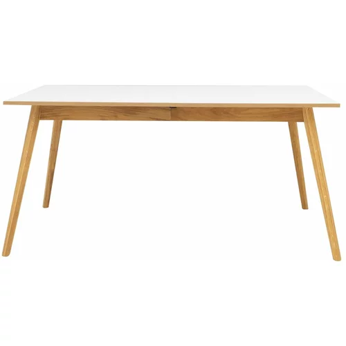 Tenzo Bela raztegljiva jedilna miza iz hrastovega lesa Tenzo Dot, 205 x 90 cm