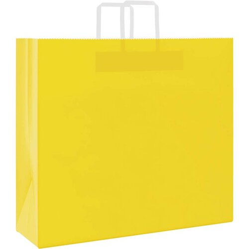  Papirnate vrečke 50 kosov z ročaji rumena 54x15x49 cm, (5000160858) Slike