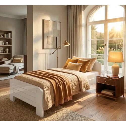 Mebela Krevet samac Lux, 80x190 cm, Beli Cene
