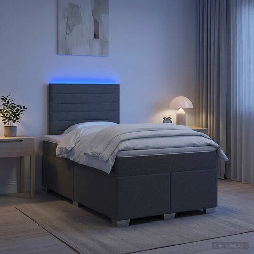  Boxspring krevet s madracem Tamnosiva 120 x 190 cm Tkanina Cene