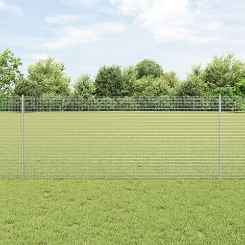 vidaXL Zavareno žičano ograde s 22 U stupova Srebrna 1x25 m Čelik Cijene