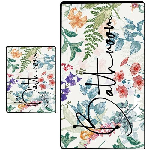 Lessentiel Maison Kupaonske prostirke u setu 2 kom 60x100 cm Green In Flower – Cene