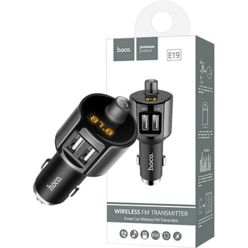 hoco. FM modulator, BT handsfree, 12 V/24 V, 2 x USB 2,4 A &ndash; E19 Smart, BT, FM, Charger Cijene