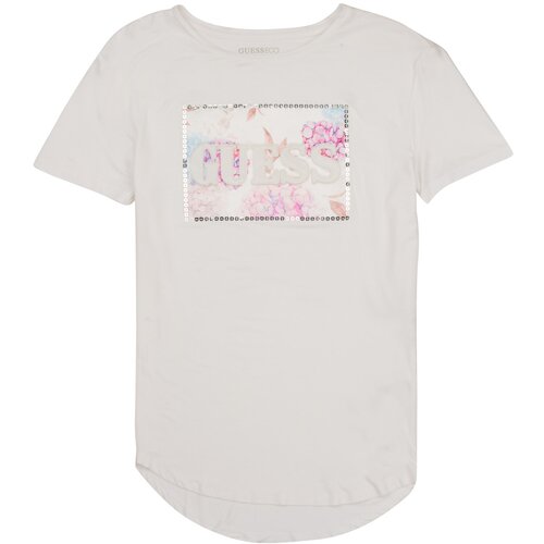 Guess Majice s kratkimi rokavi HIGHLOW SS T SHIRT Bela Slike