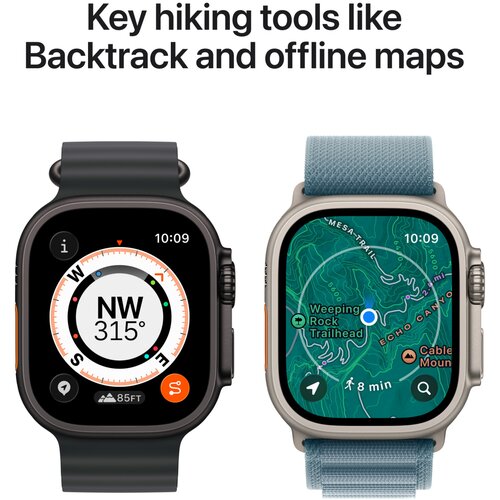 Apple watch ultra 3 alpine loop crna iz MF0V4QF/A velikost zapestnice: medium 49mm crna ohi&amp;scaron;ja titana Slike