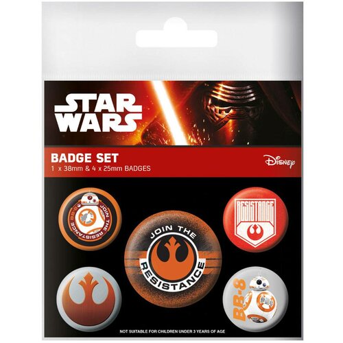 Disney Interactive bedževi Star Wars - Episode VII Resistance Pin Badges Set (5 Pins) Slike