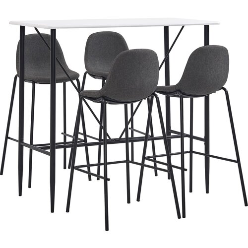 vidaXL Barska garnitura 5-delna blago temno siva Cene