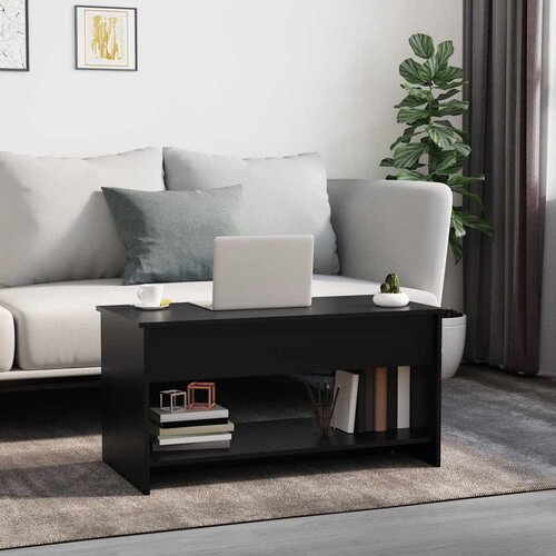  Stolić za kavu crni 102 x 50 x 52,5 cm od konstruiranog drva Slike