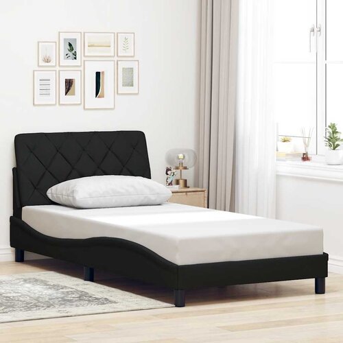 VidaXL Okvir za krevet bez madraca crni 100x200 cm od tkanine Slike