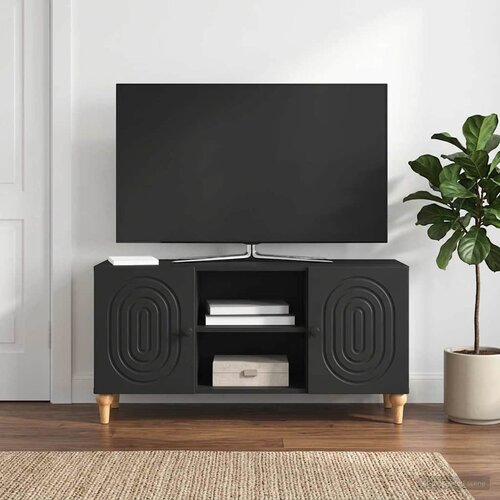 TV ormar Crna 102 x 34,5 x 50 cm Konstruirano drvo Cene