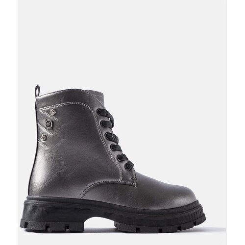 Gemre Graphite insulated girls' lace-up ankle boots Basara Cene