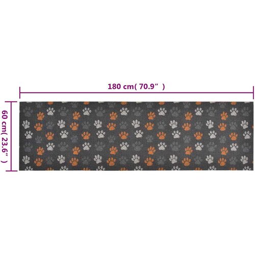  Kuhinjski tepih perivi s uzorkom &amp;scaron;apa 60 x 180 cm bar&amp;scaron;unasti Slike