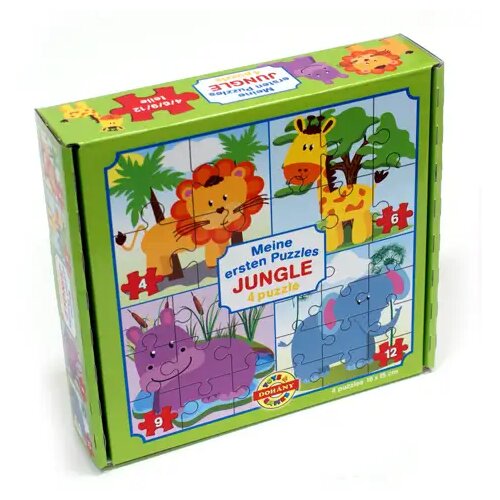 Mađarski proizvođač Moj prvi puzzle: Životinje džungle 4 u 1 baby puzzle Cene
