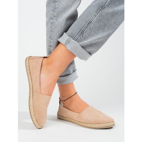 W. POTOCKI Women&amp;#039;s beige espadrilles Potocki suede Slike