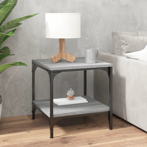 The Living Store Klubska mizica siva sonoma 50x50x40 cm inženirski les - Klubska Mizica, (21573008) Slike