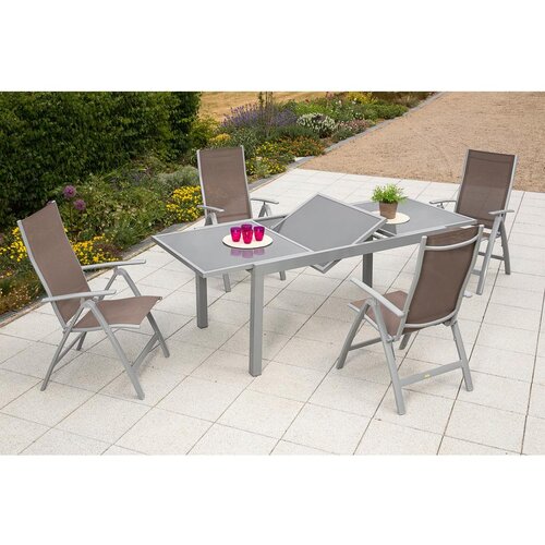 Gardenson Vrtni Set Carrara, 5-Delno, Aluminij, Steklo Slike