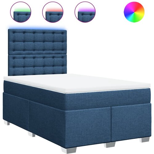 Maison Chic Box spring postelja - Vzmetna postelja z vzmetnico modra 120x190 cm blago SL5582, (21887353) Cene