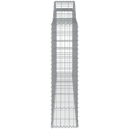  Lučne gabionske ko&amp;scaron;are 2 kom 300x30x120/140cm pocinčano željezo Slike