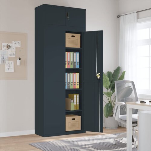 vidaXL Ormarić za spise antracit 90 x 40 x 240 cm čelični Cijene