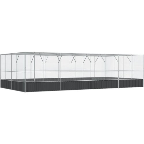 vidaXL Voliera s podalj&scaron;kom srebrna 832x414x212 cm jeklo, (21414336) Cene