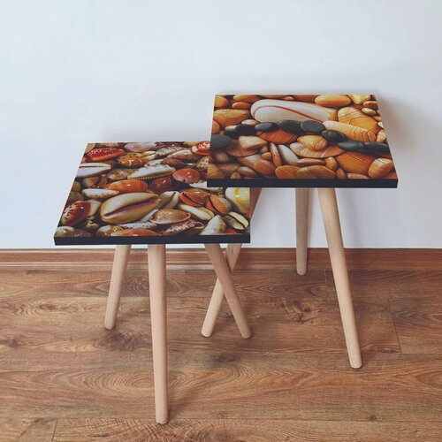 Hanah home 2Shp412 - Orange OrangeCream Nesting Table (2 Pieces) Cene