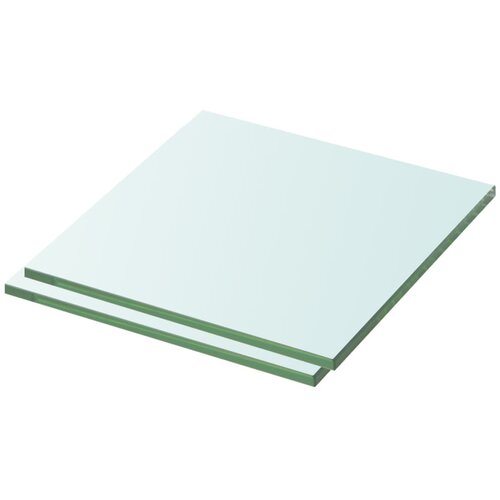 VidaXL Ploče za police 2 kom staklene prozirne 30 x 25 cm Slike