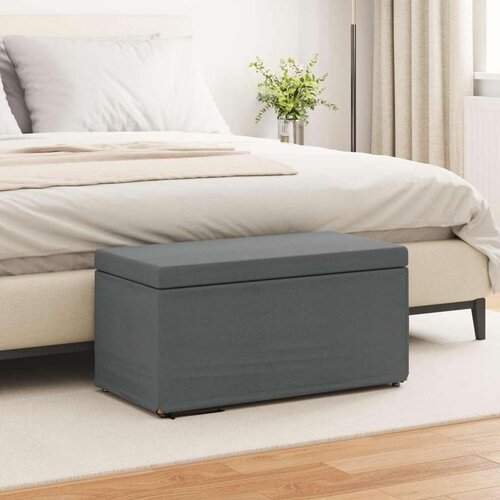  Stolica Tamno siva 81 x 41 x 40 cm Tkanina i konstruirano drvo - Tamno siva 80 cm tkanina Cijene