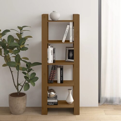 Furnova Knjižna omara/pregrada medeno rjava 60x35x160 cm trden les, (21951102) Slike