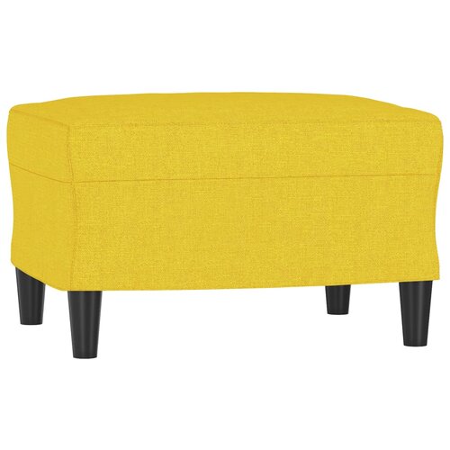  4-dijelni set sofa s jastucima svjetložuti od tkanine Žuta Slike