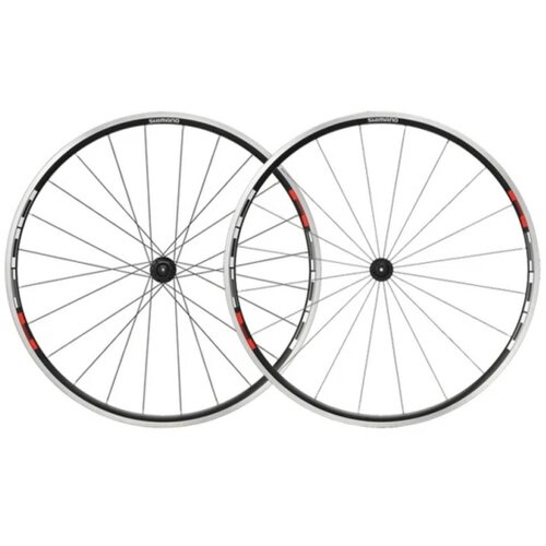 Shimano točkovi WHR501A prednji & zadnji for 8/9/10 speed old 100/130MM rim clincher black w/tape red sticker spoke bladed qr black rear qr 163MM indpack EWHR501APCBY Cene