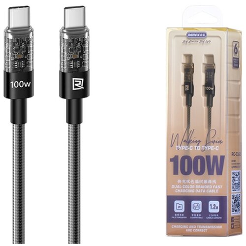 Remax DATA kabl Walking TIP C na TIP C RC-C162 100W, 1.2m crni Slike