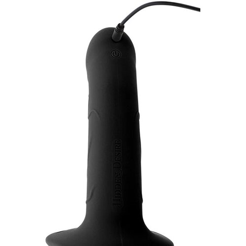 Hidden Desire Inferno Vibrating Silicone Hollow Penis Strap-On with Remote 16cm Black Cene