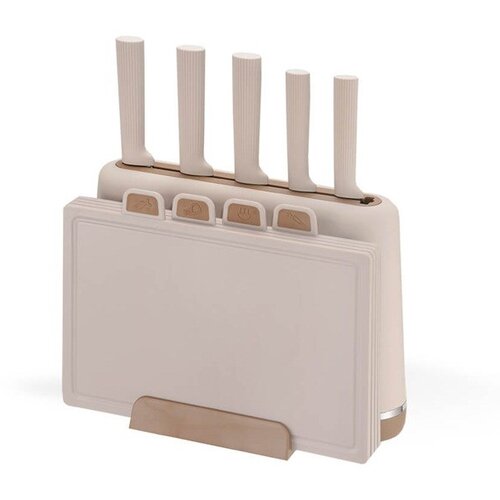 Maestro MR-1412-BEIGE Knife set with block + Cutting board set Beige Cijene