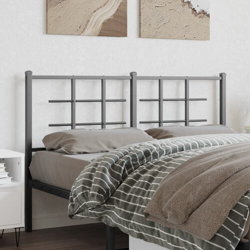 VidaXL Metalno uzglavlje crno 135 cm Slike