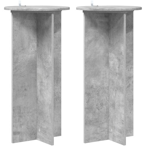  Stalak za biljke 2 pcs Betonska siva 40 x 40 x 80 cm Slike