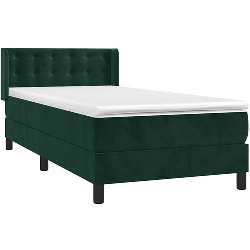 Box spring krevet s madracem tamnozeleni 90x200 cm bar&amp;scaron;unasti Slike