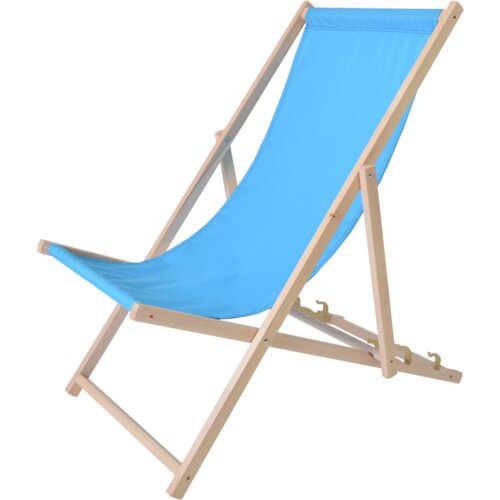 Vrtni ležalniki in počivalniki Bahama POLYESTER naravni leseni ležalnik &amp;ndash; MODRA Slike