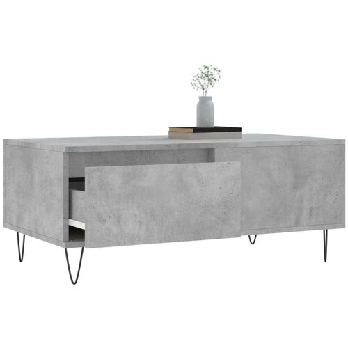 vidaXL Klubska mizica betonsko siva 90x50x36,5 cm inženirski les Cene