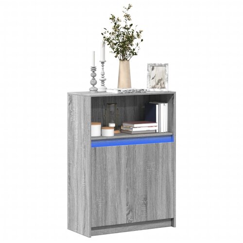 vidaXL Komoda s LED svjetlima boja hrasta sonome 72x34x100 cm drvena Cijene