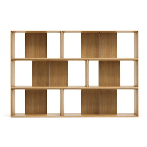 Kave Home Modularni sustav polica 6 kom u dekoru hrasta u prirodnoj boji 168x114 cm Litto &amp;ndash; Slike