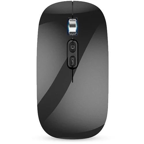 INF Brezžična miška, 2.4G & Bluetooth 5.1 Tri-Mode tiha miška Black, (21658990)