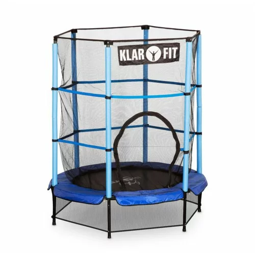 Klarfit rocketkid, 140 cm trampolin, unutarnja sigurnosna mreža, bungee opruge, plava