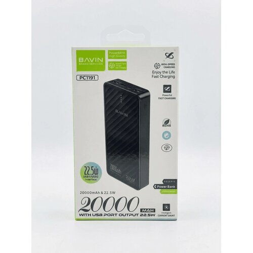 BAVIN Power Bank 20000 mAh 22.5W PC1191 crna Slike