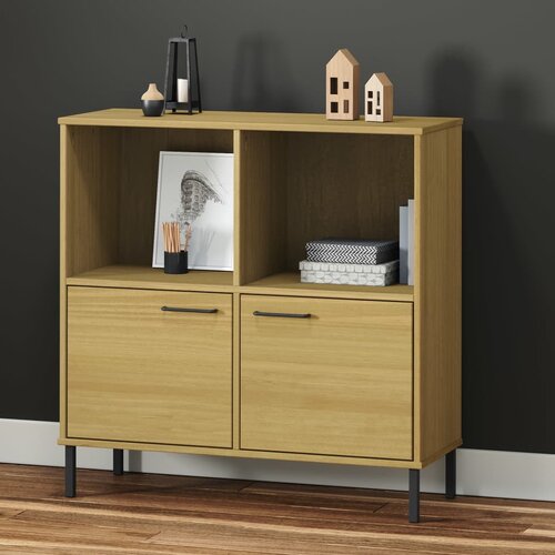 vidaXL Regal za knjige smeđi 90 x 35 x 90 5 cm od masivnog drva OSLO Cijene