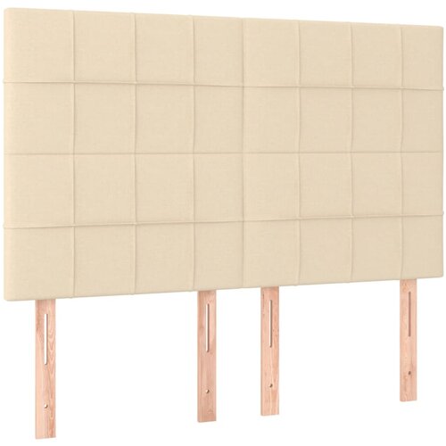 Maison Chic Posteljno vzglavje - Vzglavna omarica 4 kosa krem 72x5x78/88 cm blago, (22078053) Cene