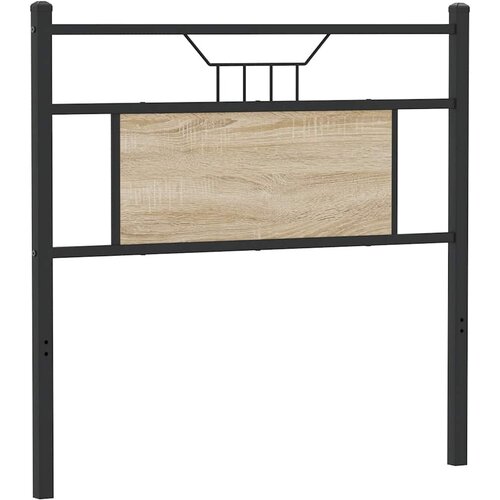 Maison Chic Posteljno vzglavje - Vzglavna omarica sonoma hrast 75 cm inženirski les in jeklo, (22077039) Slike
