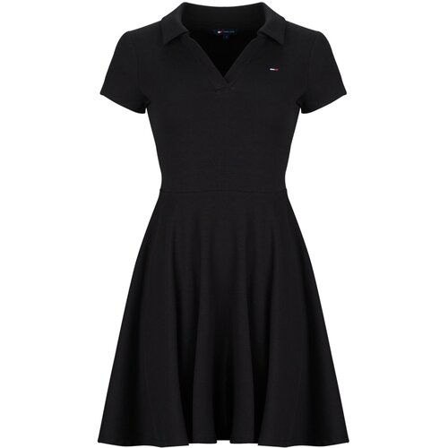 Tommy Jeans TJW RIB F F POLO MINI DRESS EXT Crna Cijene