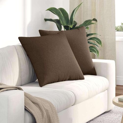 vidaXL jastučići za sofu 2 pcs smeđa 80 x 80 cm tkanina Cijene