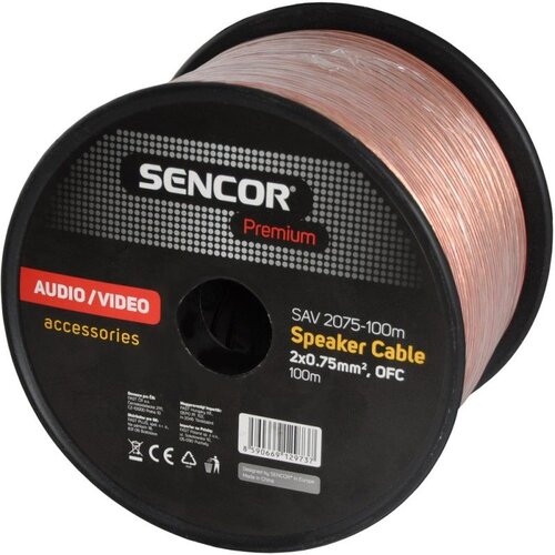 Sencor kabel za zvučnik sav 2075-100m 2x0,75mm2 Cijene